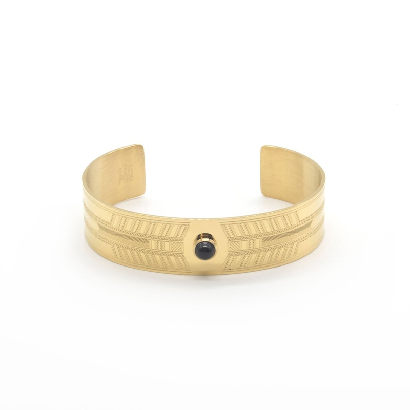Zag Bijoux Bracelet SBJ5798 Black Stone Gold