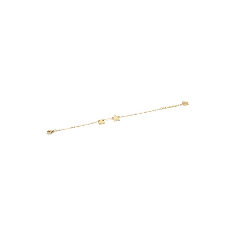 Zag Bijoux Bracelet SBS1090 Star-Square Gold Uni