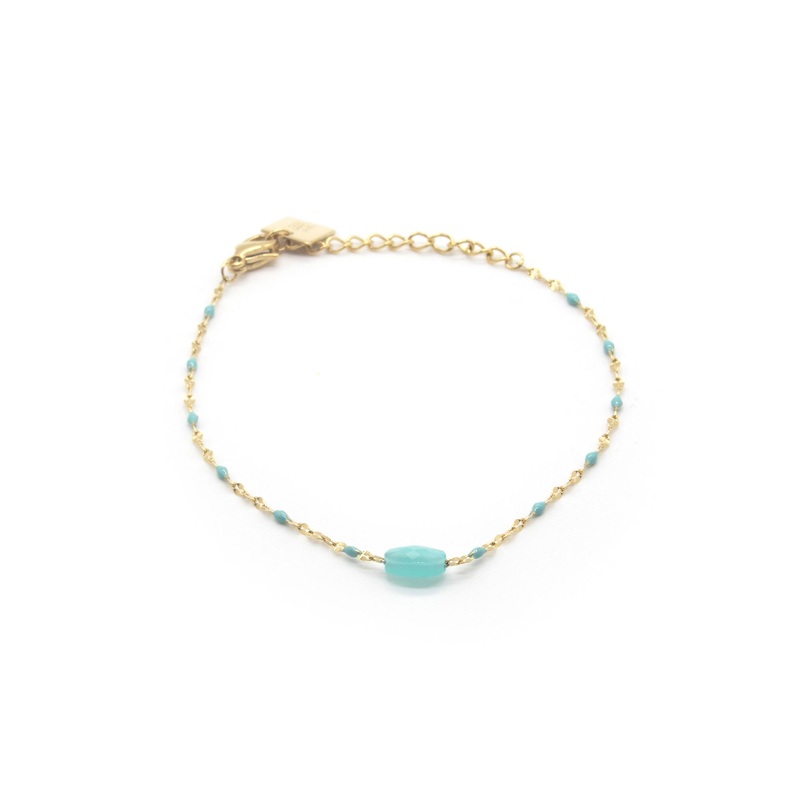 Zag Bijoux Bracelet SBS4981 Aqua Stone Gold