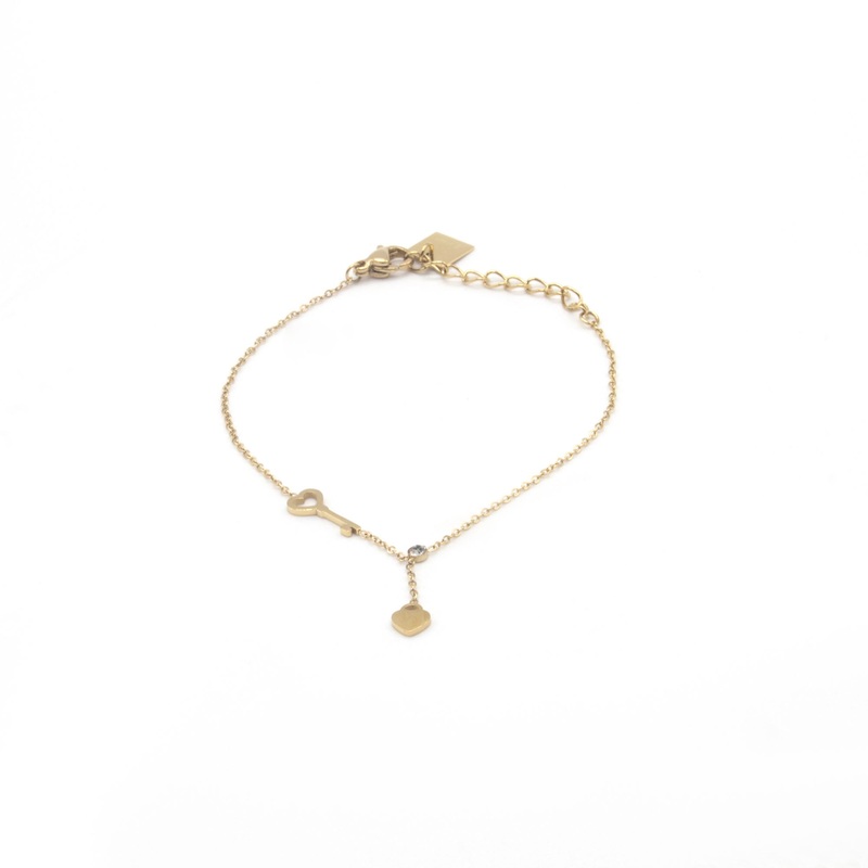 Zag Bijoux Bracelet SBS5005 Heartkey Gold