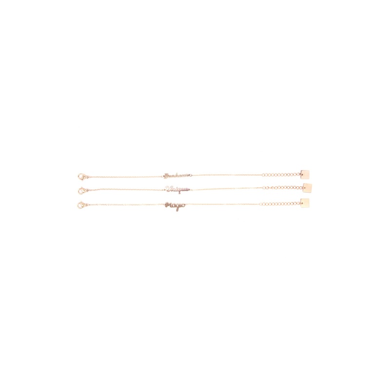 Zag Bijoux Bracelet SBZ4420 Words Rose Gold