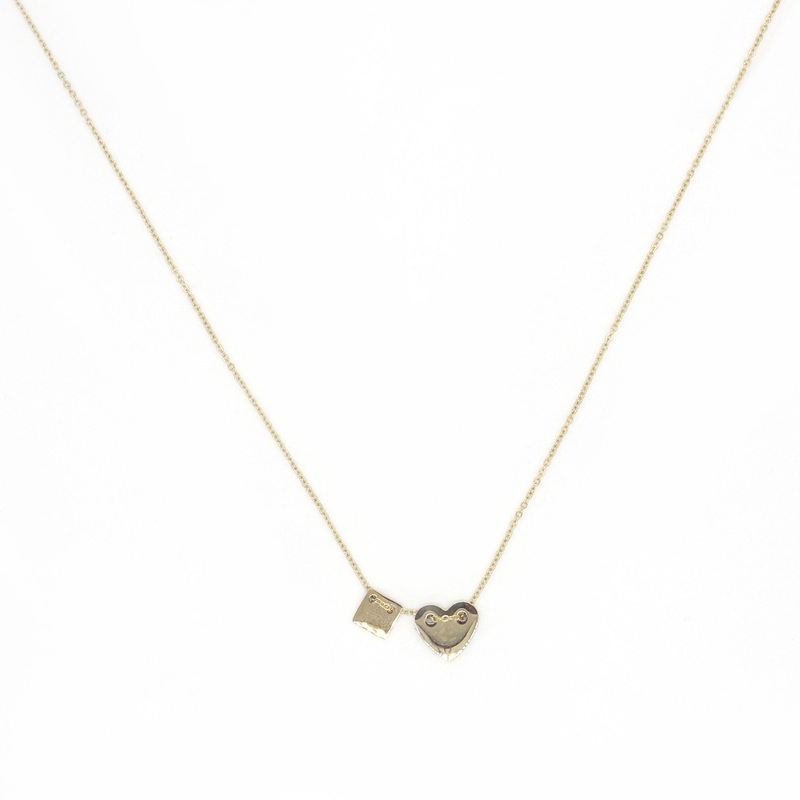 Zag Bijoux Necklace SNS1093 Heart-Square Gold