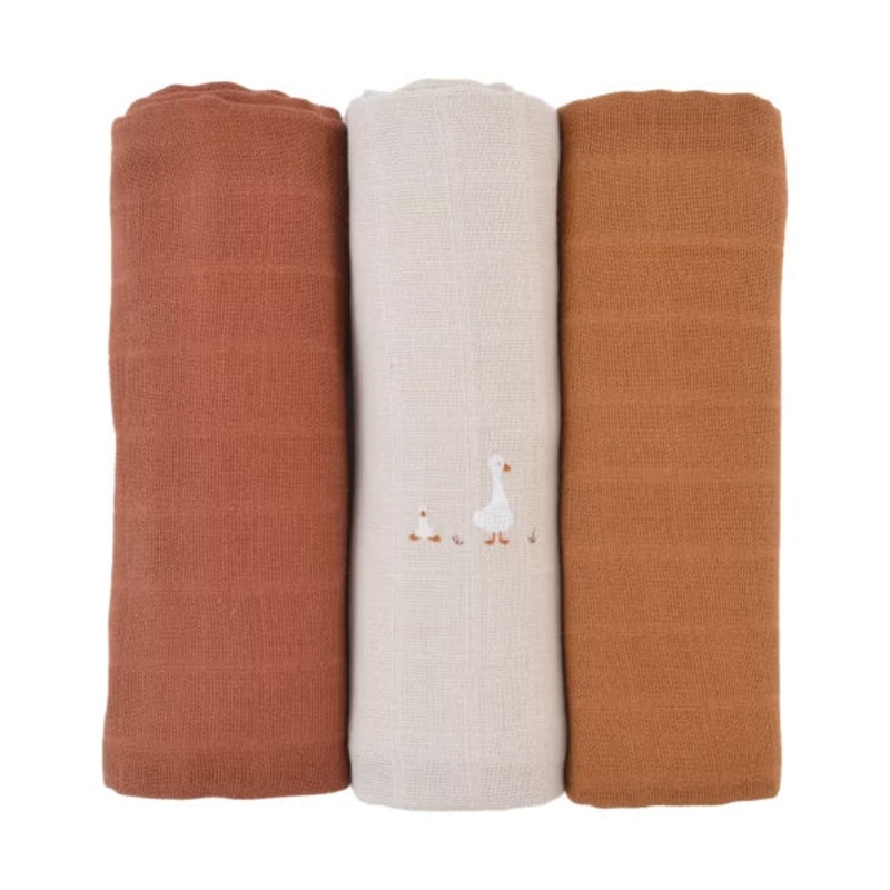 Little Crevette Set of 3 Swaddles 60x60 cm Nils