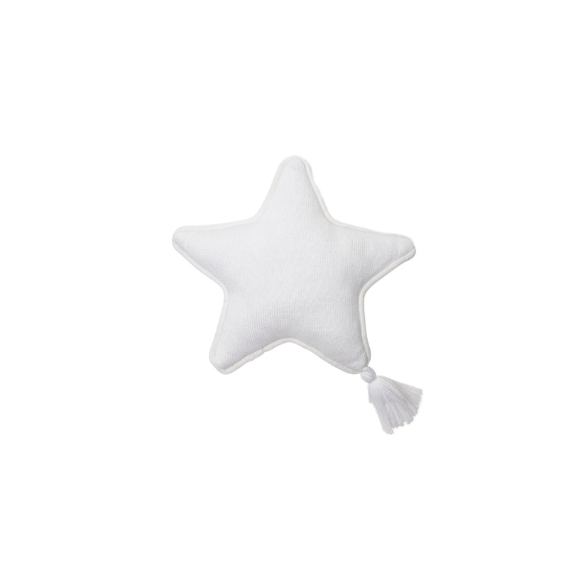 Lorena Canals Twinkle Star Ivory Machine Washable Knitted Cushion