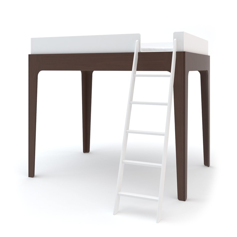 Oeuf Perch Twin Loft Bed Walnut (Pre-Order; Est. Delivery in 6-10 Weeks)
