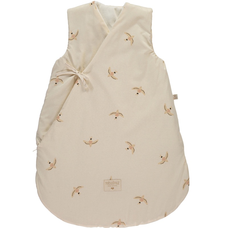 nobodinoz Cloud Winter Sleeping Bag Nude Haiku Birds Natural