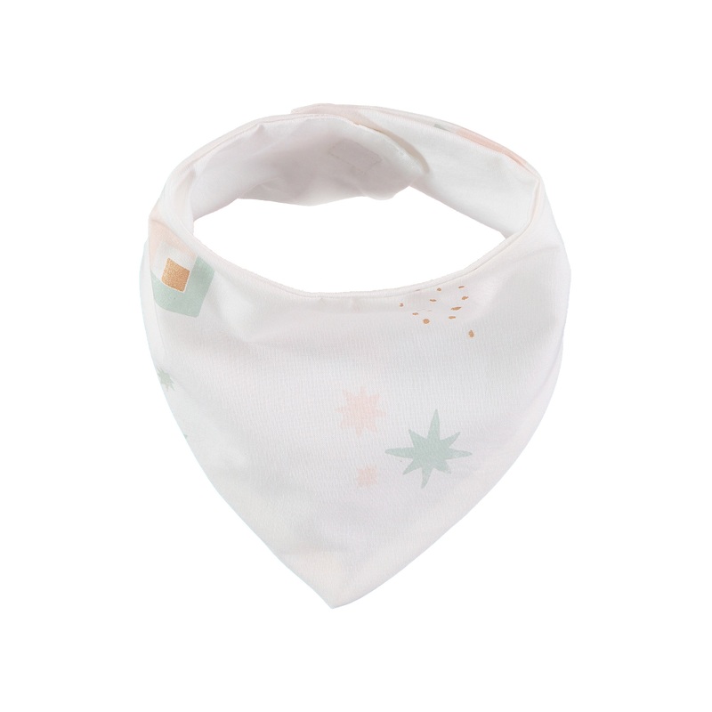 nobodinoz Lucky Bandana Bib Aqua Eclipse/White