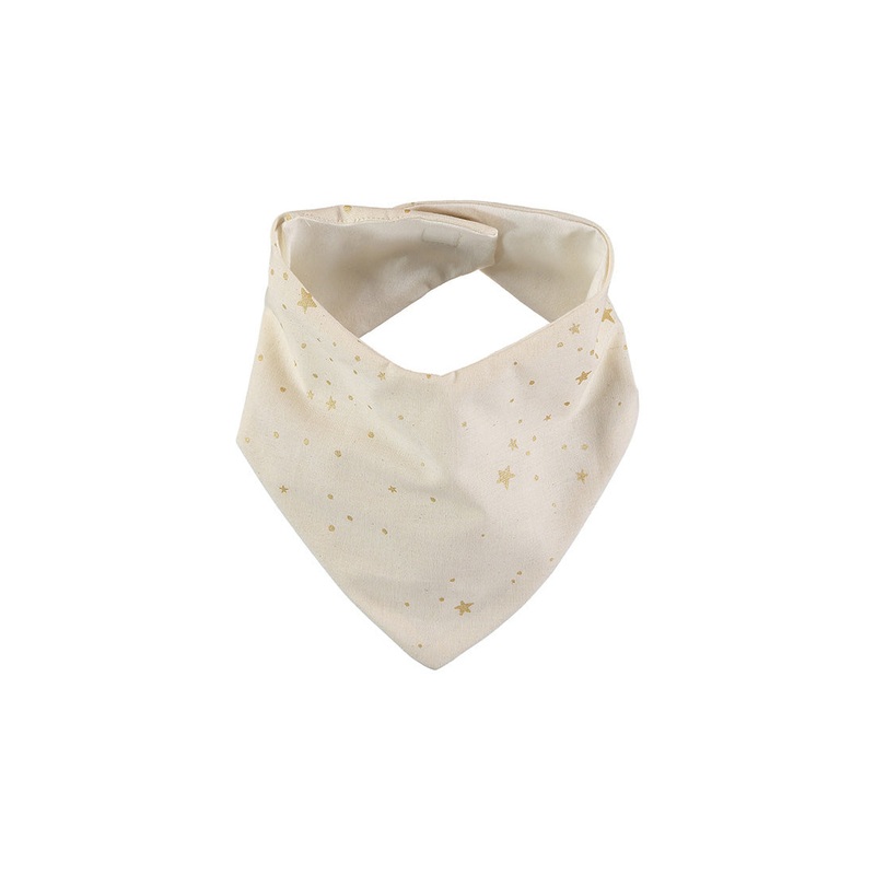 nobodinoz Lucky Bandana Bib Gold Stella/Natural