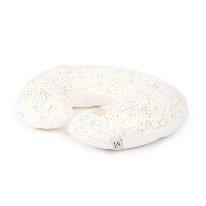 nobodinoz Nursing Pillow Sunrise Gold Bubble/White