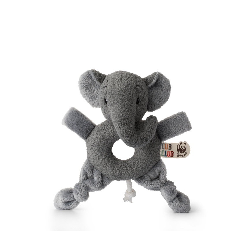 WWF Cub Club Ebu The Elephant Grey Grabber