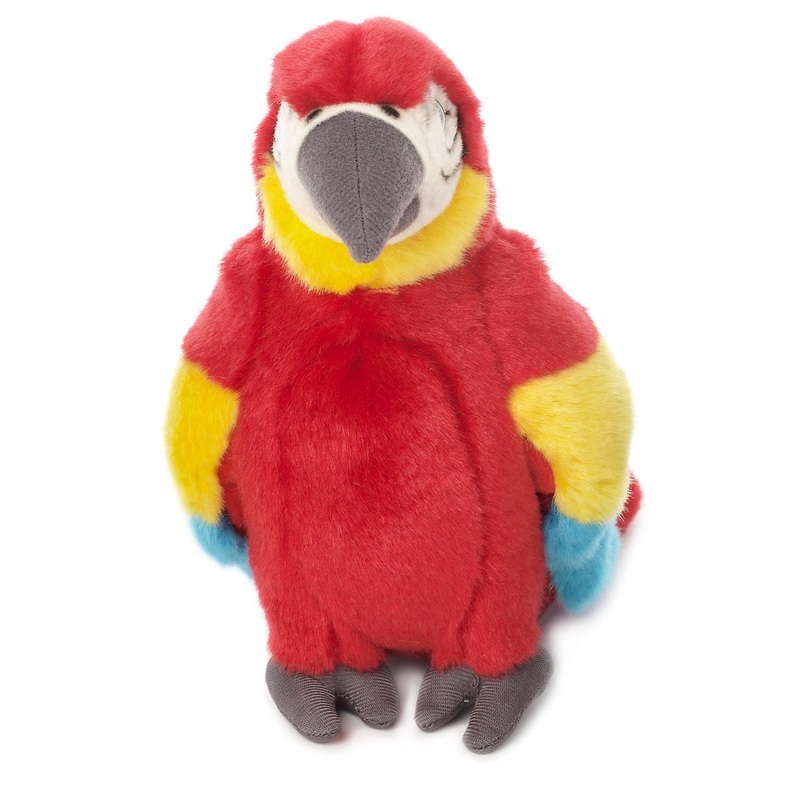 WWF Plush Tropical Birds Red