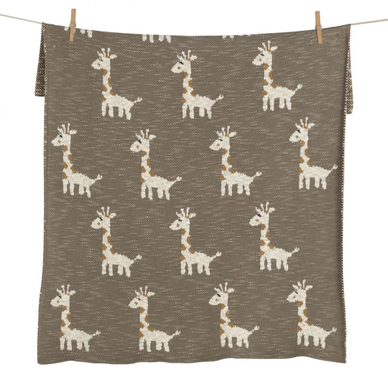 Quax Knitted Blanket - Giraffe - 80x100cm