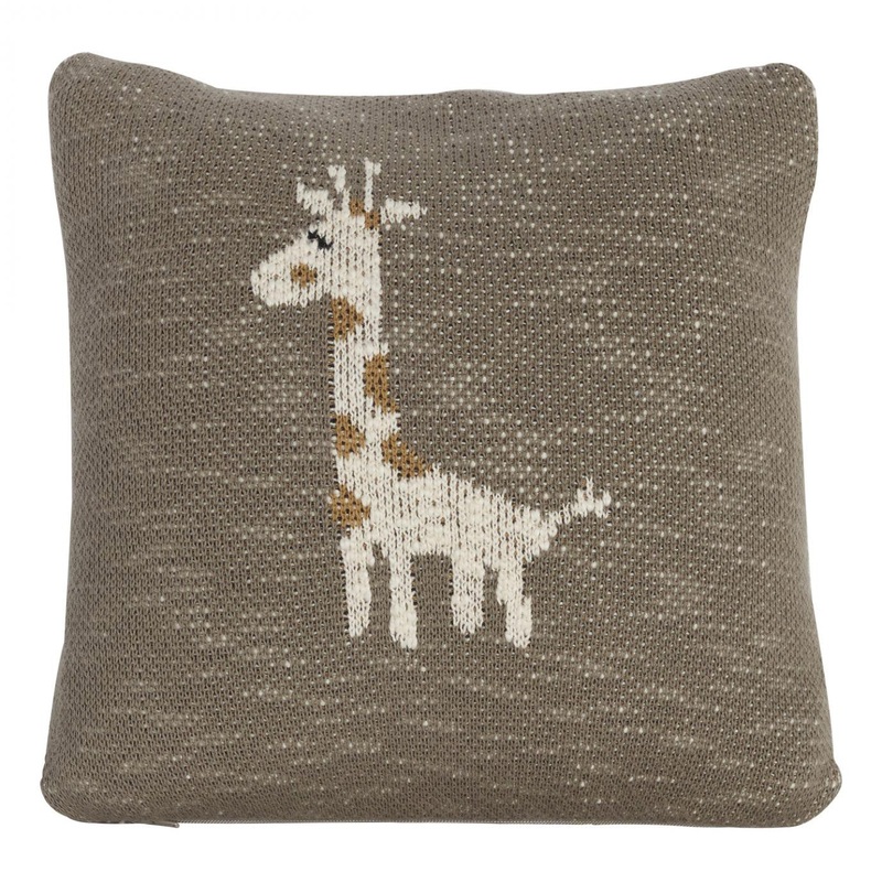 Quax Knitted Cushion - Giraffe - 30x30cm