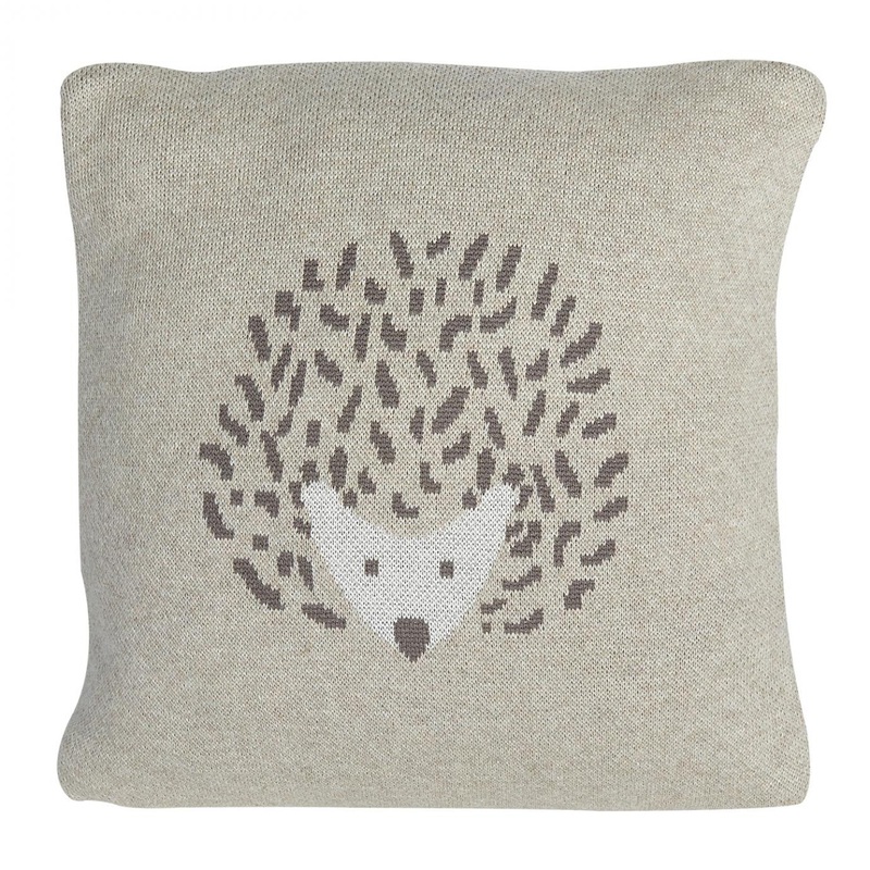 Quax Knitted Cushion - Hedgehog - 30x30cm