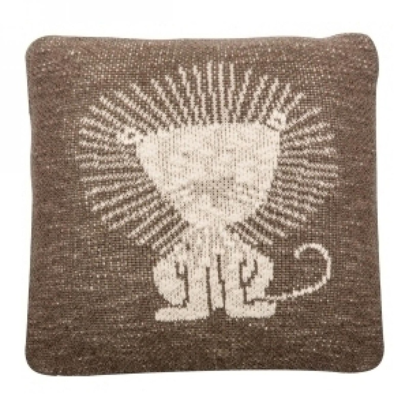 Quax Knitted Cushion - Lion - 30x30cm