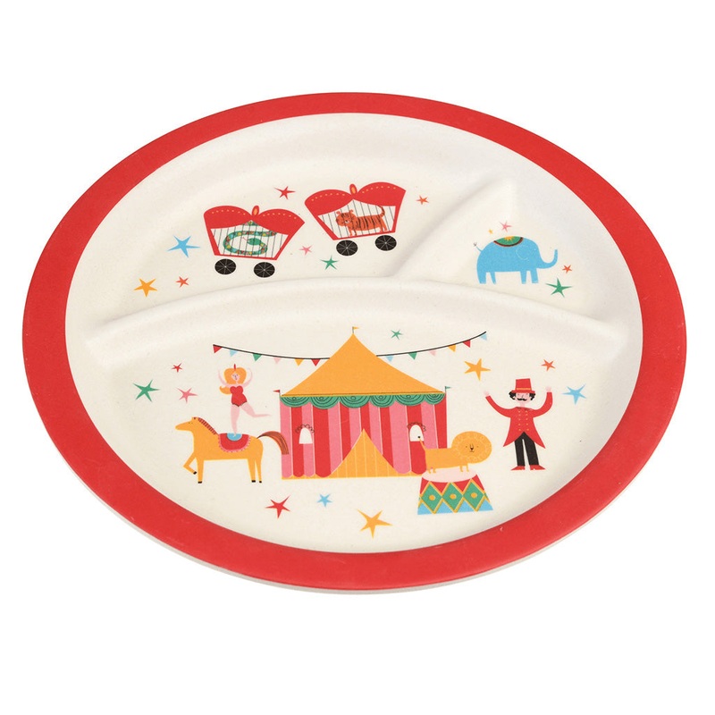 Rex Big Top Circus Bamboo Segmented Plate