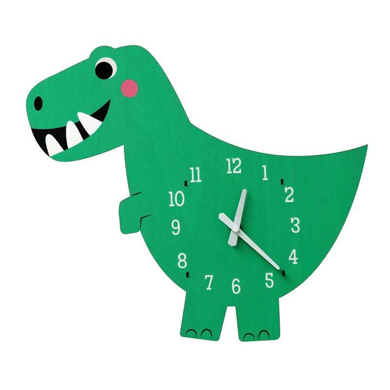Rex Dex The Dinosaur Wooden Wall Clock