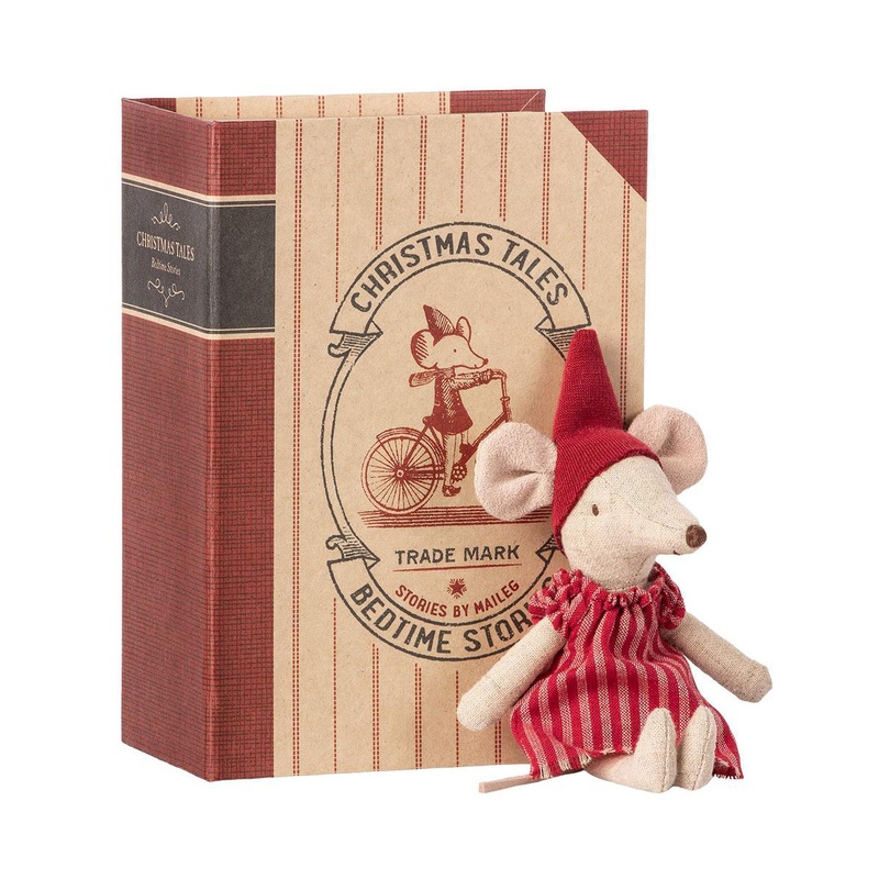 Maileg Christmas Mouse in Book - Big Sister