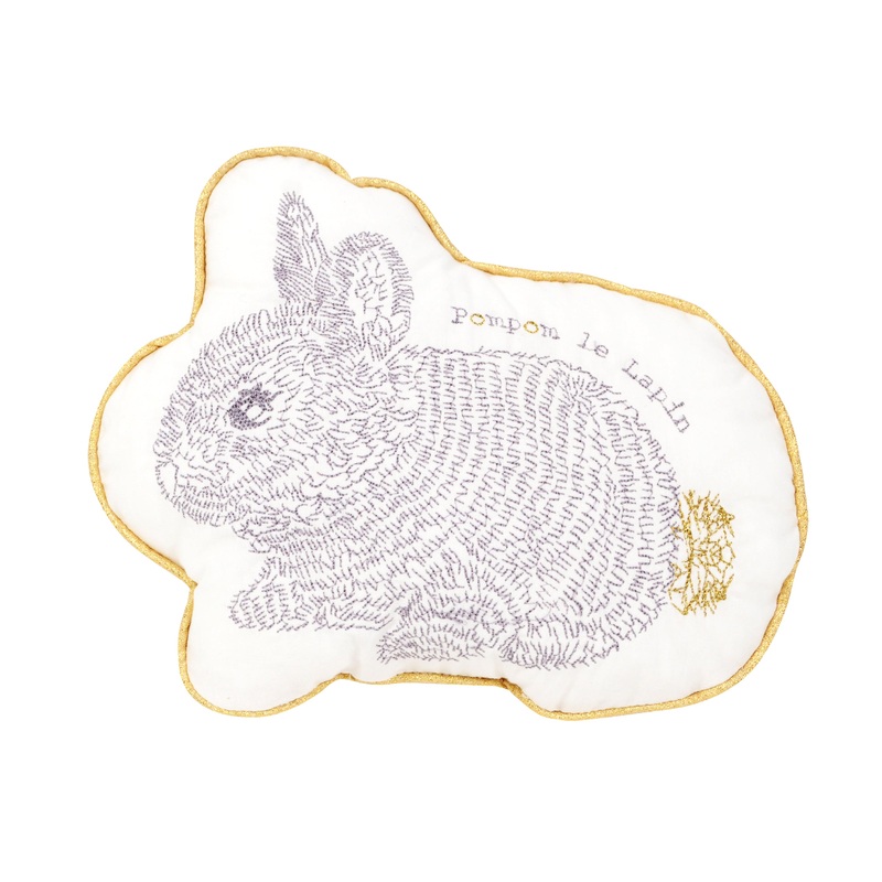 Little Crevette Cushion with Embroidery Pompom