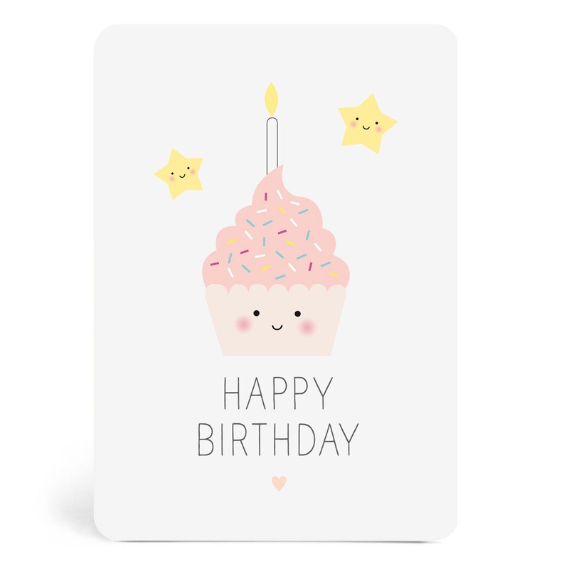 Zu Boutique Card Happy Birthday Cake