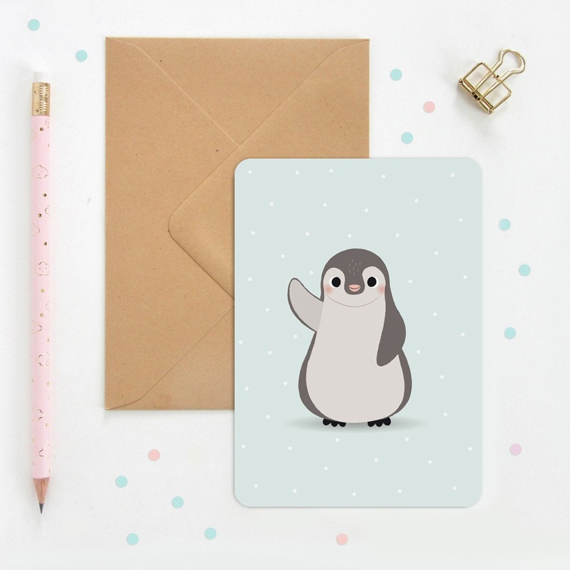 Zu Boutique Card Penguin
