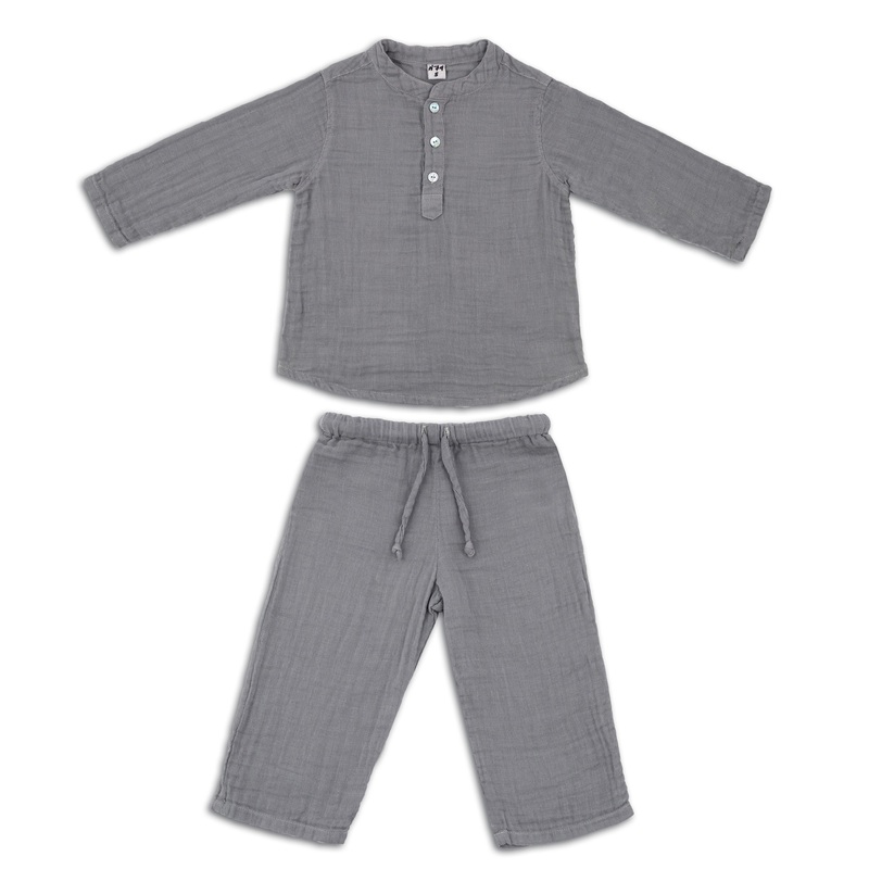 Numero 74 Dan Suit Baby & Kid Stone Grey