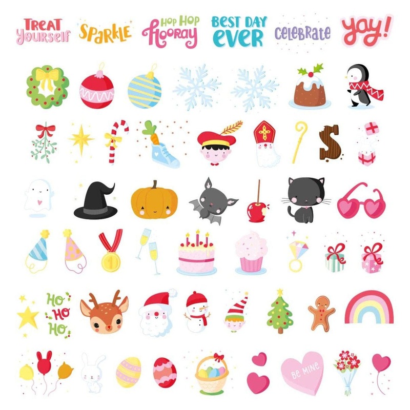 A Little Lovely Company Lightbox Letter Set Let's Celebrate