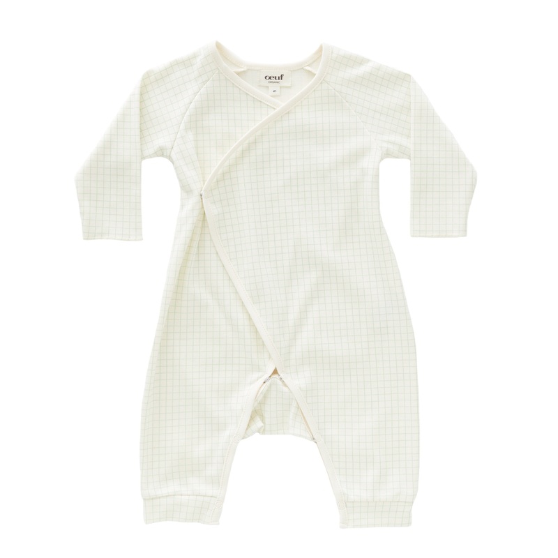 Oeuf Kimono Jumper White/Checks