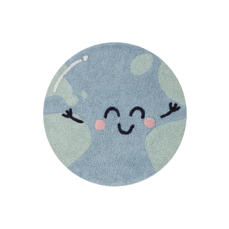 Lorena Canals Mr Wonderful Sweet & Cozy Big Big World Machine Washable Cotton Rug