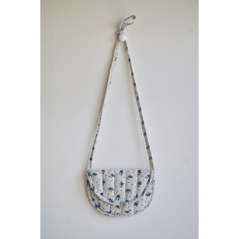 Minina Loves Bag Half Moon Telma Blue Flowers