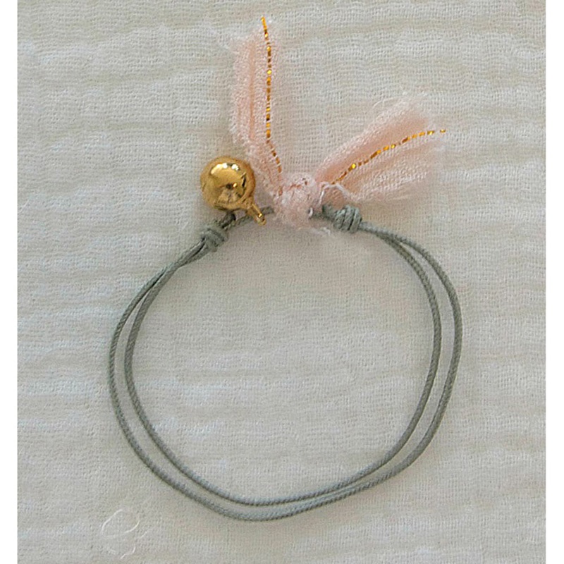 Minina Loves Bracelet Mokuba Cord Bell Green