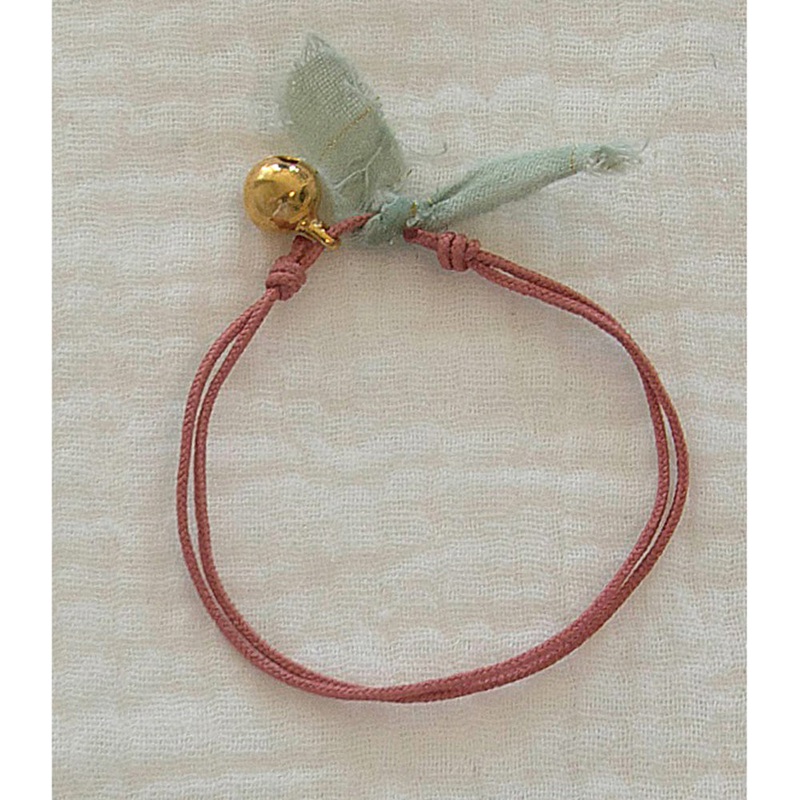 Minina Loves Bracelet Mokuba Cord Bell Soft Pink