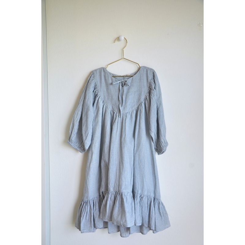 Minina Loves Dress Josephine White and Blue