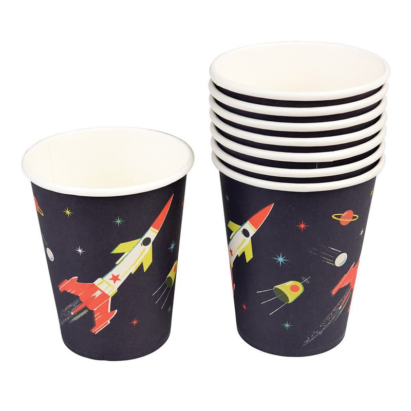 Rex Set of 8 Space Age Paper Cups