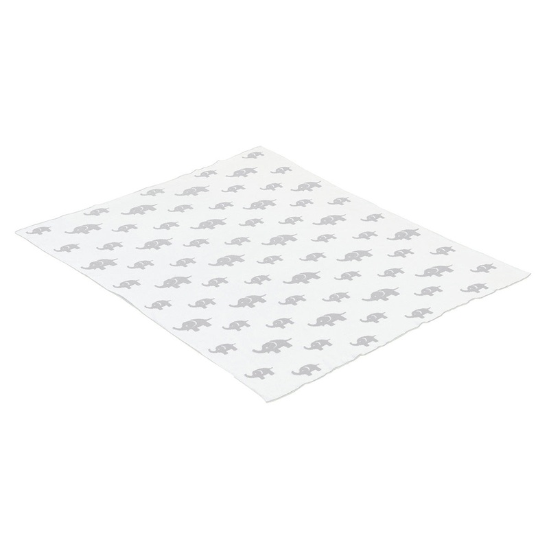Cambrass Baby Cotton Blanket Ele Grey