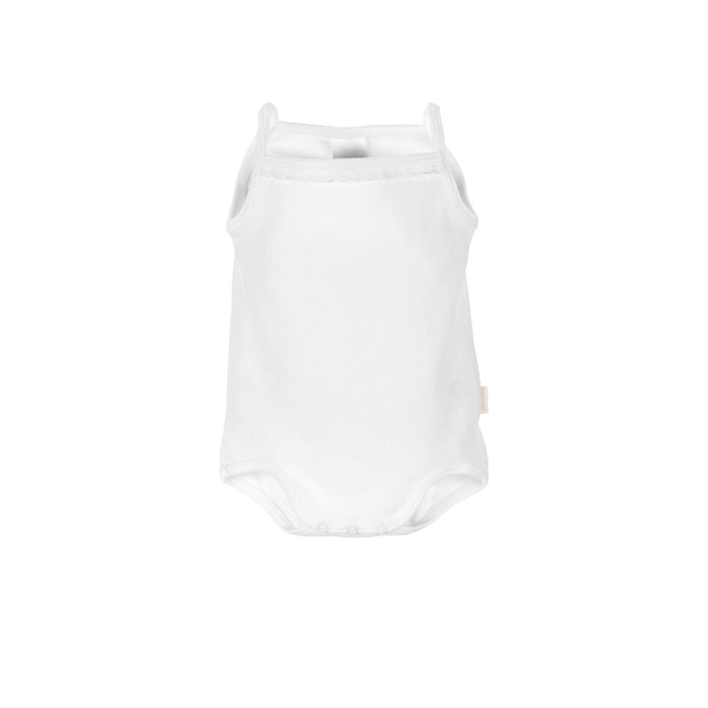 Cambrass Body with Straps Puntilla White
