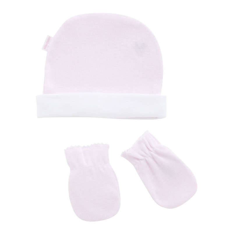 Cambrass Cap & Mittens Liso Pink