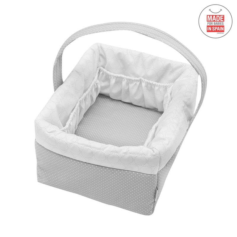 Cambrass Layette Basket Pic Grey