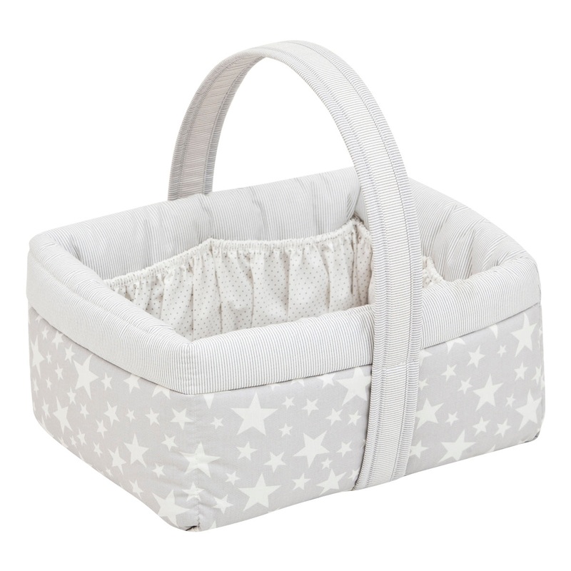Cambrass Layette Basket Star Grey