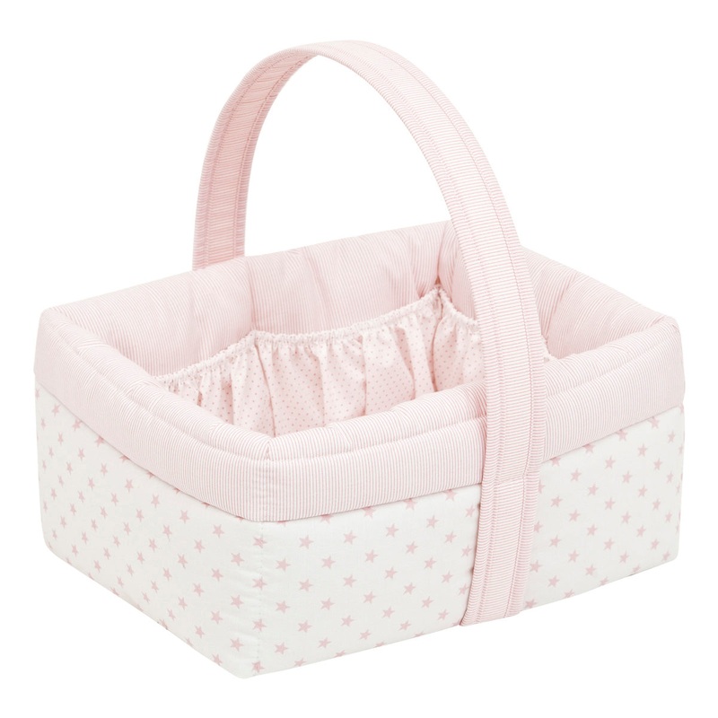 Cambrass Layette Basket Star Pink