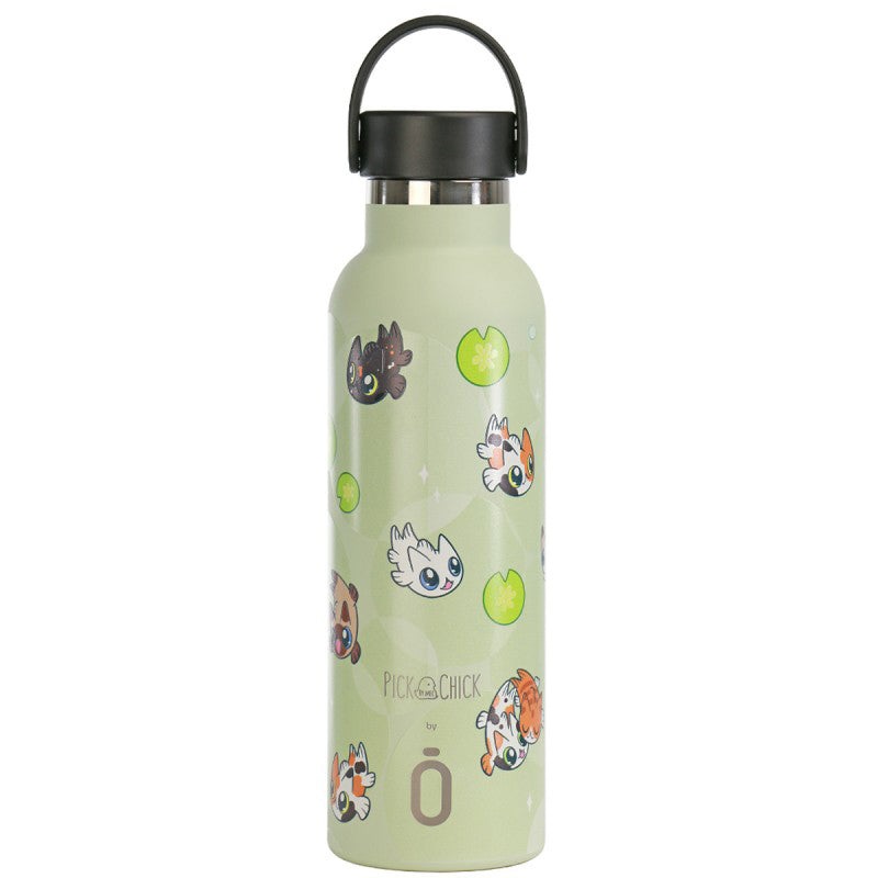 Runbott Thermal Bottle Sport+C.Stand. 600 ml-7x7x25 Pick Chick Kawaii Cats