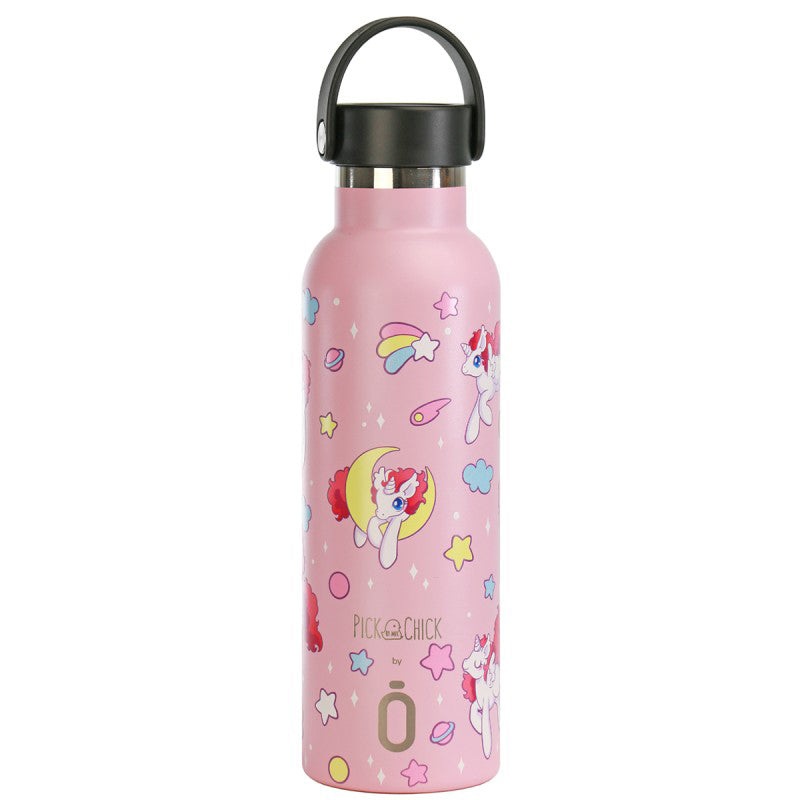 Runbott Thermal Bottle Sport+C.Stand. 600 ml-7x7x25 Pick Chick Kawaii Unicorns