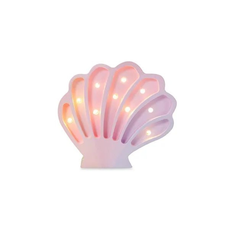 Little Lights Seashell Lamp Mermaids Pink