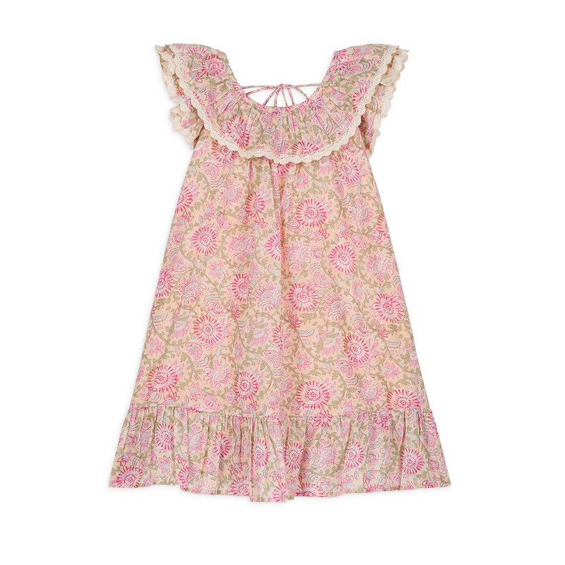 Louise Misha Dress Natiya - Printed Cotton Voile - Yellow Capri Cove