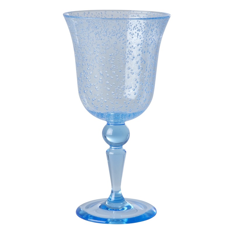Rice DK Acrylic Wine Glass in Bubble Design - Mint - 360 ml