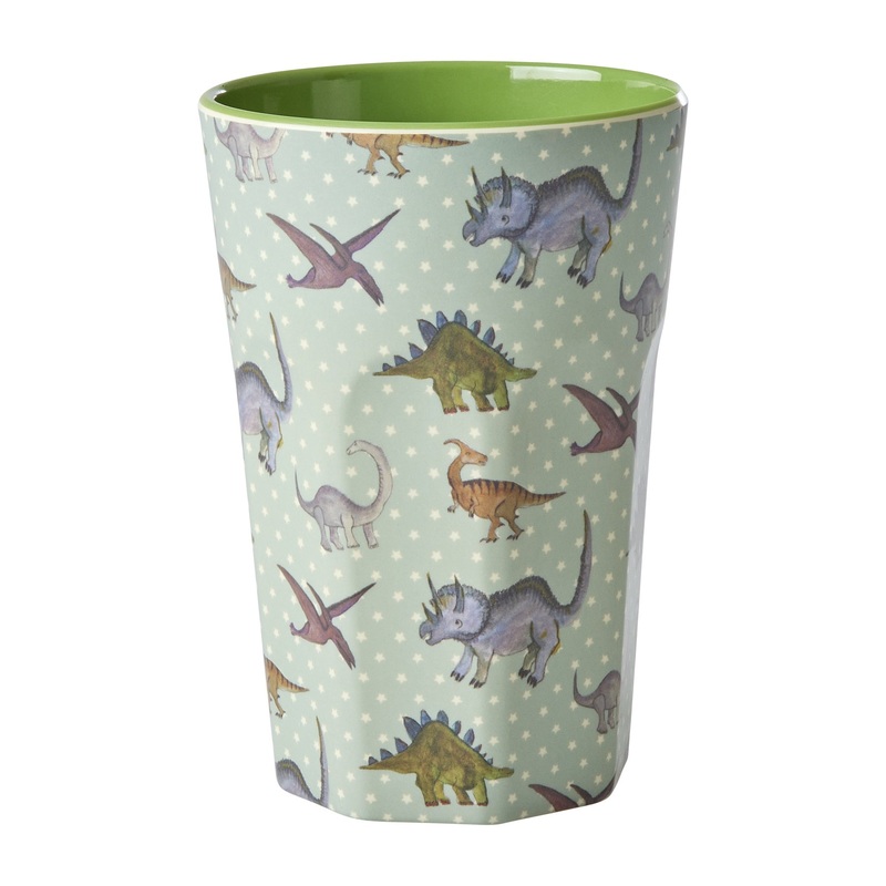 Rice DK Melamine Cups with New Dino Print - Tall - 400ml