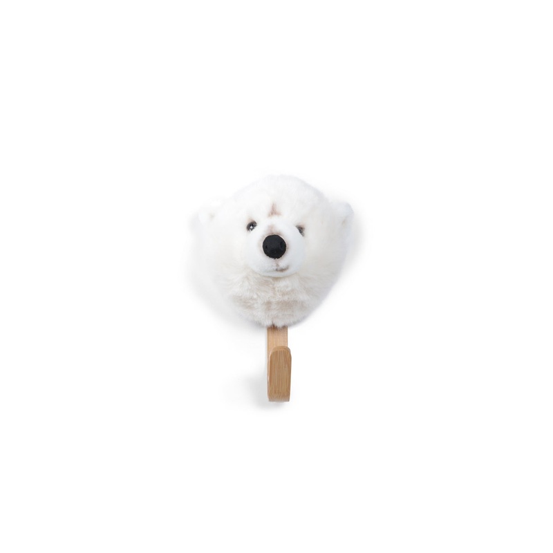Wild & Soft Coat Hanger Sm. Head White Bear