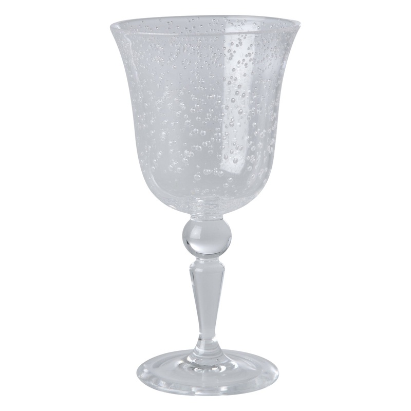 Rice DK Acrylic Wine Glass in Bubble Design - Clear - 360ml