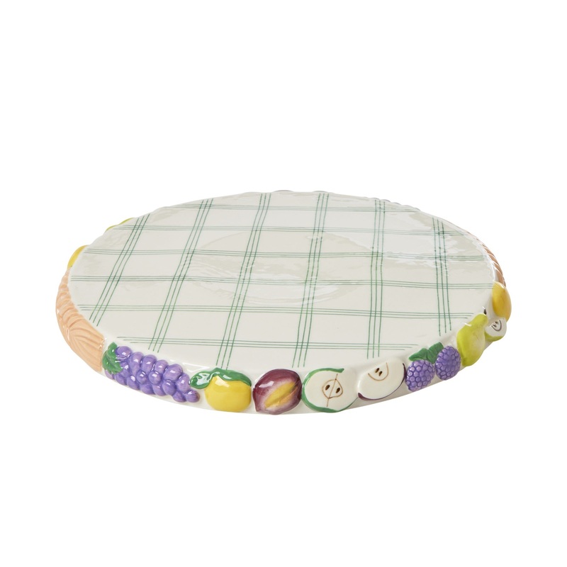 Rice DK Ceramic Serving Plate with Fruit Edge Design