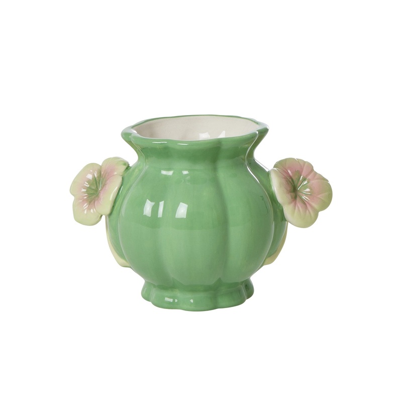 Rice DK Ceramic Vase with Clover - Green